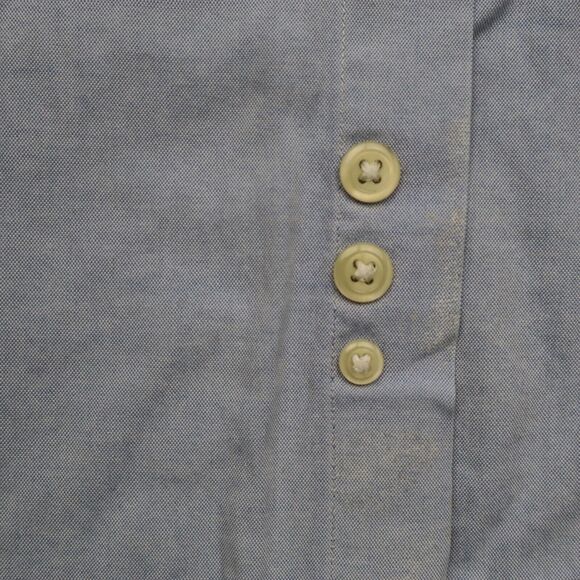 Paul Fredrick Shirt Mens 15.5 32 Blue Oxford Non Iron Two Ply Pinpoint Long Slv - Picture 13 of 16